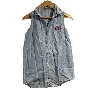 NHRA racing shirt drag racing‎ vintage 90’s sleeveless small button down